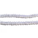 Fil 34cm 180pc env - Perles Pierre - Calcédoine Rondelles Facettées 2-3mm blanc bleu ciel clair pastel