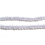 10pc - Perles Pierre - Calcédoine Rondelles Facettées 2-3mm blanc bleu ciel clair pastel - 4558550090300