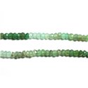 Fil 33cm 140pc env - Perles Pierre - Chrysoprase Rondelles Facettées 2-4mm Blanc vert menthe turquoise