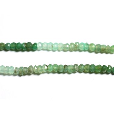 Fil 140pc env - Perles de Pierre - Chrysoprase Rondelles Facettées 3x2mm - 4558550090720 