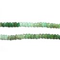 10pc - Perles Pierre - Chrysoprase Rondelles Facettées 2-4mm Blanc vert menthe turquoise - 4558550090607