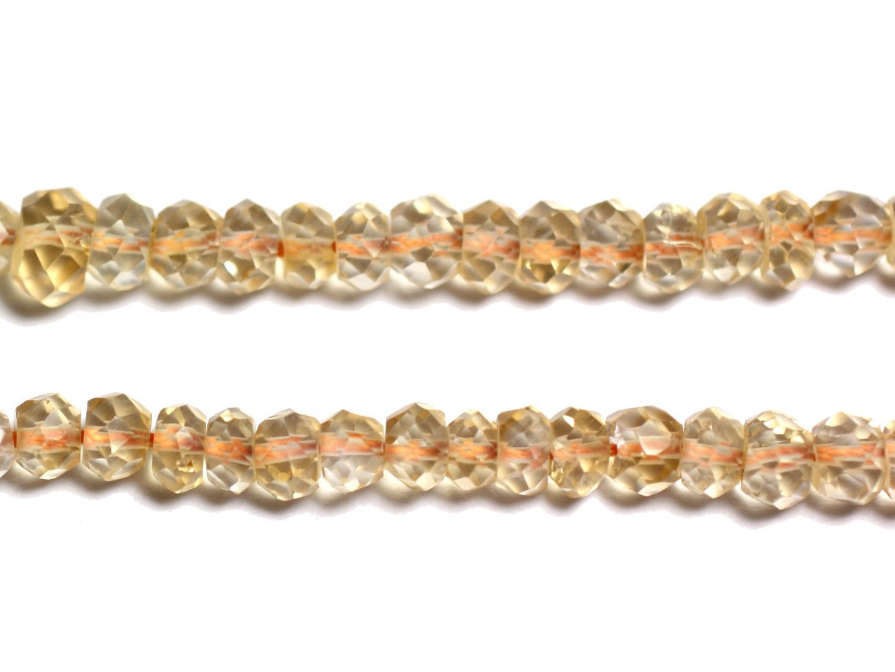 10pc - Perles de Pierre - Citrine Rondelles Facettées 3x2mm - 4558550090478 