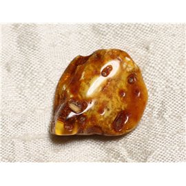 N8 - Natural Amber Rolled Stone Piece 27x24x9mm - 4558550088949 