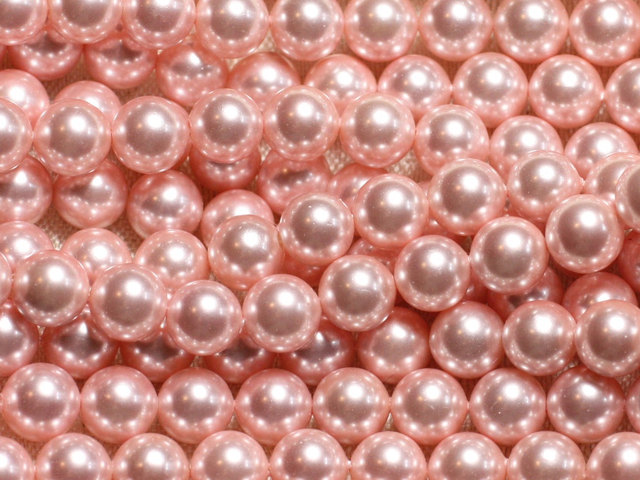 Fil 39cm - Perles de Nacre Boules 8mm Rose Pastel 