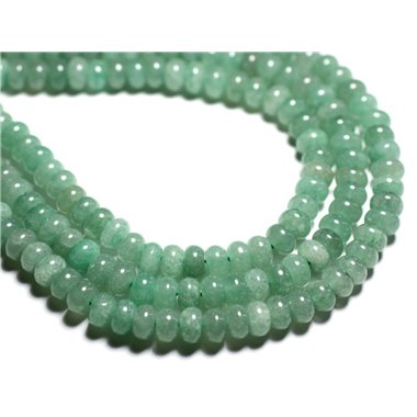 Fil 39cm 74pc env - Perles de Pierre - Aventurine Verte Rondelles 8x5mm 