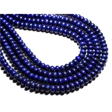 Fil 39cm 75pc env - Perles de Pierre - Lapis Lazuli Rondelles 8x5mm 