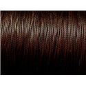 Bobine 160 metres env - Fil Corde Cordon Coton Ciré 0.8mm Marron Brun Café