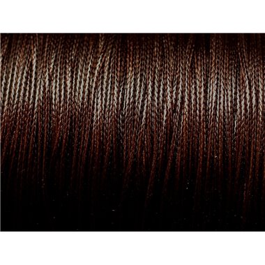 Bobine 160 metres env - Fil Corde Cordon Coton Ciré 0.8mm Marron Brun Café