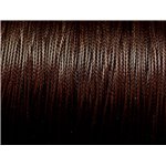 Bobine 160 metres env - Fil Corde Cordon Coton Ciré 0.8mm Marron Brun Café