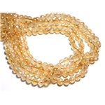 Fil 39cm 45pc env - Perles de Pierre - Citrine Boules 8mm