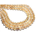 Fil 39cm - Perles de Pierre - Citrine Boules 10mm 