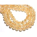 Fil 39cm - Perles de Pierre - Citrine Boules 12mm 