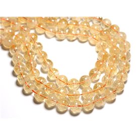 Thread 39cm - Stone Beads - Citrine Balls 12mm 