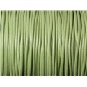 Bobine 90 mètres env - Fil Corde Cordon Coton Ciré 1mm Vert clair anis pastel