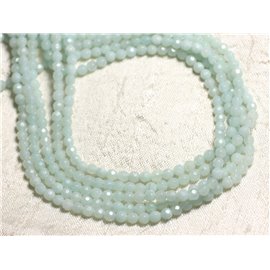 Faden 39cm ca. 90 Stück - Steinperlen - Amazonite Faceted Balls 4mm 