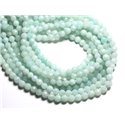 Fil 39cm 64pc env - Perles de Pierre - Amazonite Boules Facettées 6mm 