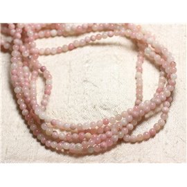 Thread 39cm 100pc approx - Stone Beads - Pink Opal Balls 4mm 