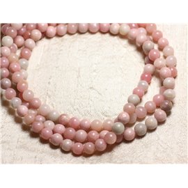 Thread 39cm 50pc approx - Stone Beads - Pink Opal Balls 8mm