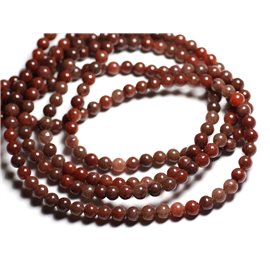 1 Strang 39cm Steinperlen - Aventurine Brown Balls 6mm 