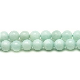 1 Draht 39cm Steinperlen - Amazonite Balls 12mm 