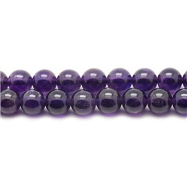 Thread 39cm approx 63pc - Stone Beads - Amethyst Balls 6mm 