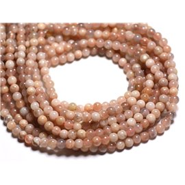 Thread 39cm 100pc approx - Stone Beads - Sunstone Balls 4mm 