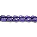 1 Fil 39cm Perles de Pierre - Jade Gouttes Facettées 14x10mm Bleu Indigo 
