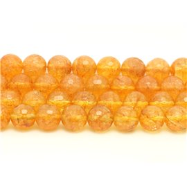 1 Strand 39cm Stone Beads - Citrine Faceted Balls 10mm 