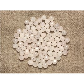 Thread 39cm93pc approx - Stone Beads - Rose Quartz Faceted Balls 4mm 