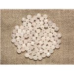 Fil 39cm93pc env - Perles de Pierre - Quartz Rose Boules Facettées 4mm 