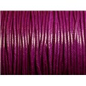 Bobine 90 metres env - Fil corde cordon coton ciré 2mm Violet