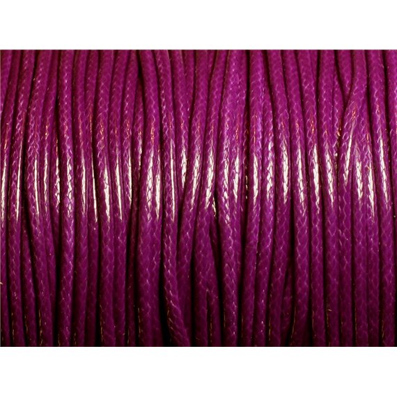 1 Bobine 90 mètres - Fil Cordon Coton Ciré 2mm Violet 