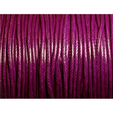 1 Bobine 90 mètres - Fil Cordon Coton Ciré 2mm Violet 