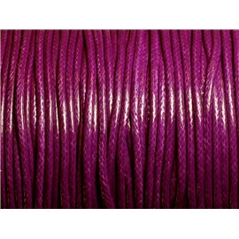 1 Bobine 90 mètres - Fil Cordon Coton Ciré 2mm Violet