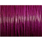 1 Bobine 90 mètres - Fil Cordon Coton Ciré 2mm Violet 