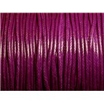Bobine 90 metres env - Fil corde cordon coton ciré 2mm Violet