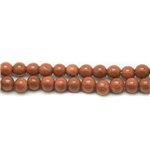 1 Fil 39cm Perles de Pierre - Pierre de Soleil Synthèse Boules 4mm 