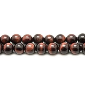 Thread 39cm 61pc approx - Stone Beads - Bulls Eye Balls 6mm 