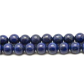 Rijg ongeveer 39cm 37st - Kralen van steen - Lapis Lazuli ballen 10 mm 