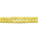 Fil 39cm 86pc env - Perles de Pierre - Jade Citron Boules 4mm 