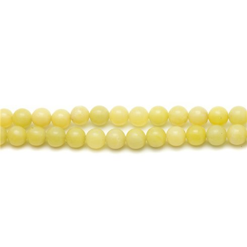 1 Fil 39cm Perles de Pierre - Jade Citron Boules 8mm 