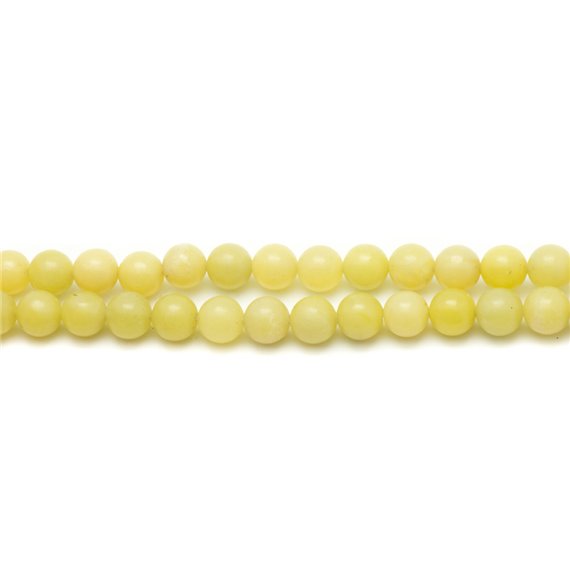 1 Fil 39cm Perles de Pierre - Jade Citron Boules 10mm 