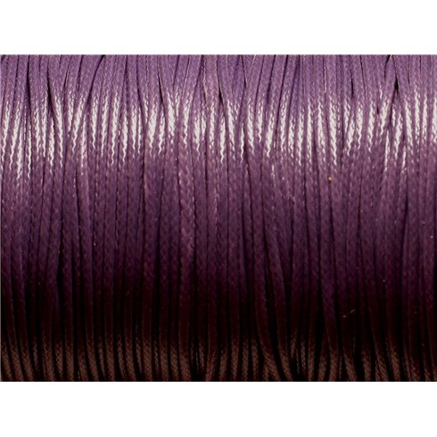 1 Bobine 90 mètres - Fil Cordon Coton Ciré 1.5mm Violet 