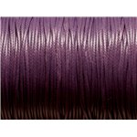 1 Bobine 90 mètres - Fil Cordon Coton Ciré 1.5mm Violet 