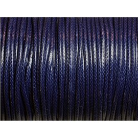 1 Bobina 90 metri - Cordino in cotone cerato 1,5 mm Blu navy 
