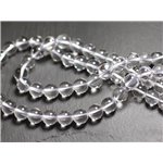 Fil 39cm 63pc environ - Perles Pierre - Cristal de Roche Quartz Boules 6mm blanc transparent Fil 39cm 63pc environ - Perles Pierre - Cristal de Roche Quartz Boules 6mm blanc transparent