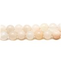 Fil 39cm 60pc env - Perles de Pierre - Aventurine Rose Boules 6mm 