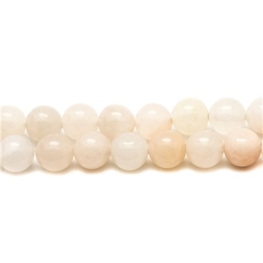 Fil 39cm 60pc env - Perles de Pierre - Aventurine Rose Boules 6mm 