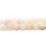 Fil 39cm 90pc env - Perles de Pierre - Aventurine Rose Boules 4mm 