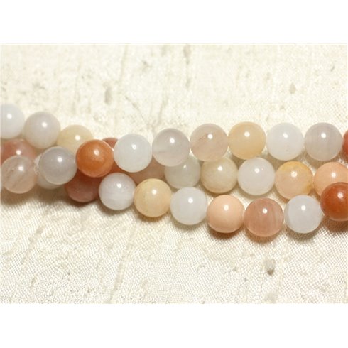 1 Fil 39cm Perles de Pierre - Aventurine Rose Boules 10mm 